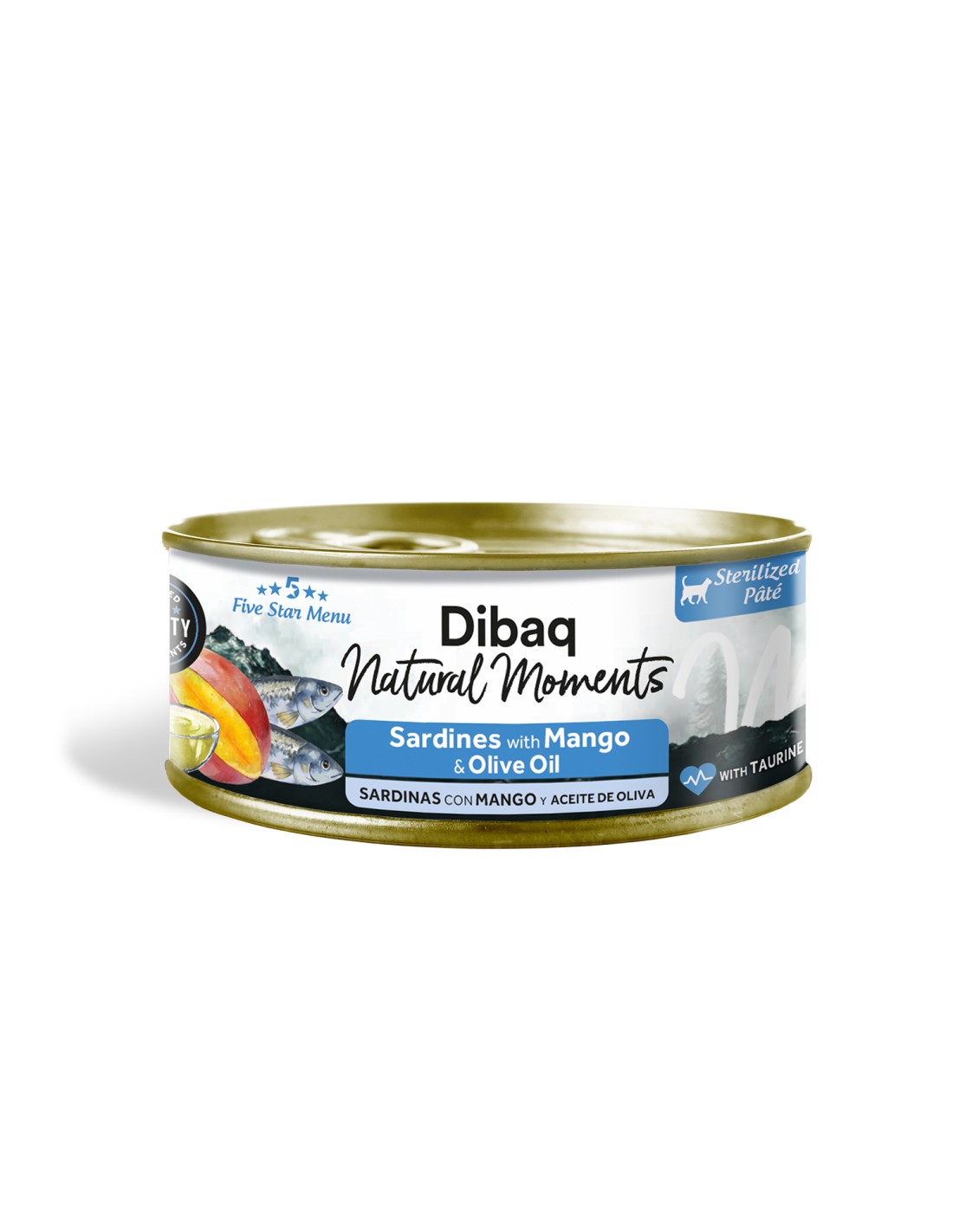Dibaq Natural Moments 5 Star Cat (sardinhas e manga) 70gr