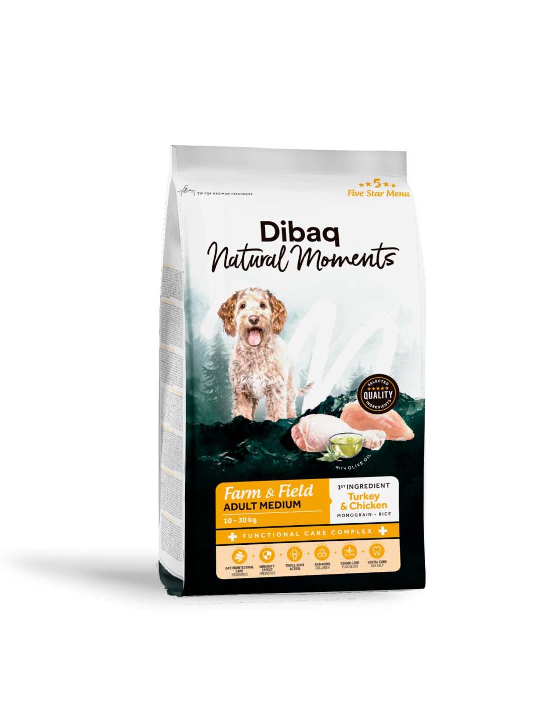 Dibaq Natural Moments 5 Star Farm & Field Adult Medium 12kg