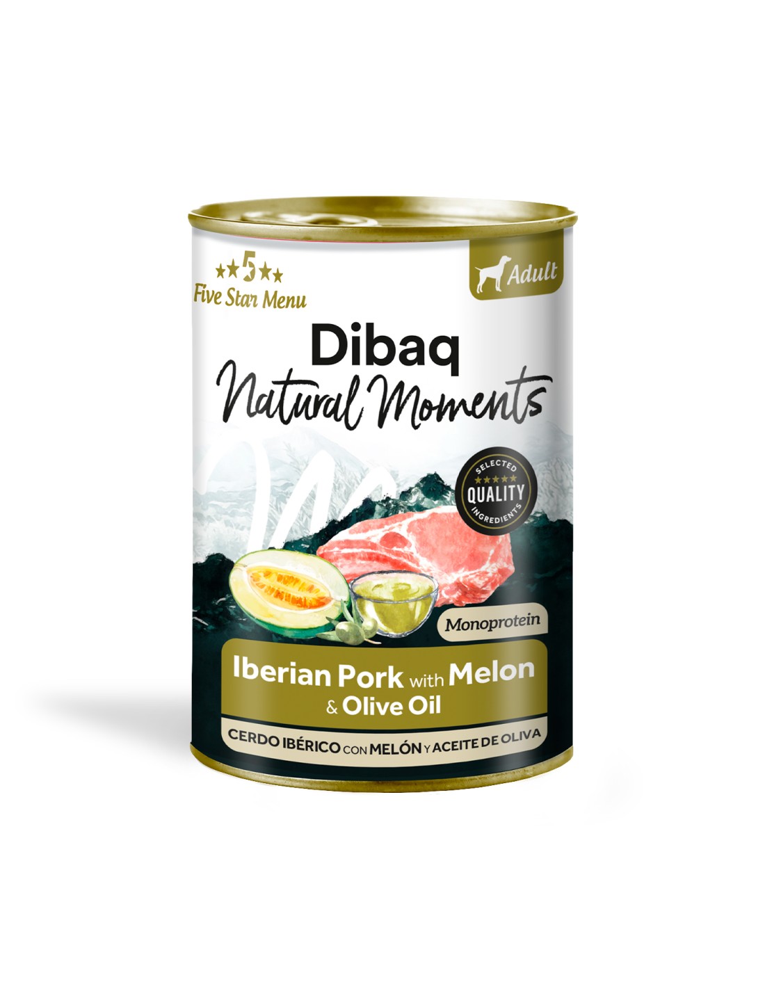 Dibaq Natural Moments 5 Star Grain Free (porco Ibérico e melão) 380gr