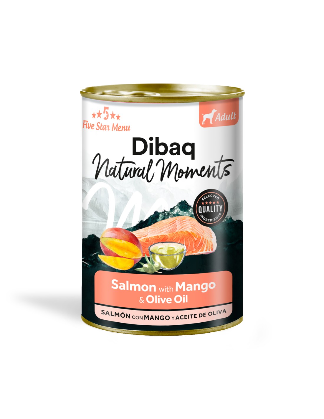 Dibaq Natural Moments 5 Star Grain Free (salmão e manga) 380gr
