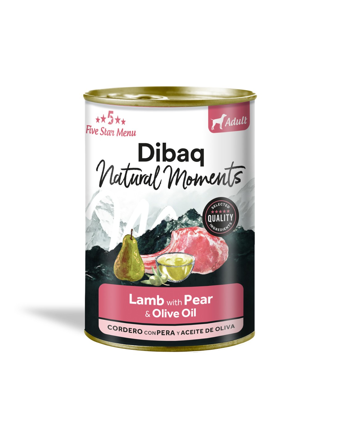 Dibaq Natural Moments 5 Star Grain Free (cordeiro e pera) 380gr